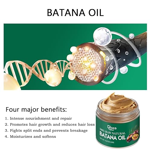 Miniatura 2 de Aceite de batana para el crecimiento del cabello, 100% natural crudo de Honduras, aceite de crecimiento del cabello para cabello más grueso y largo,