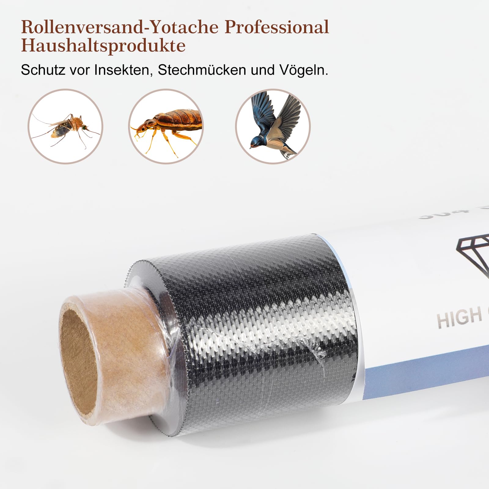 Yotache Drahtgitter Feinmaschig – 120x300 cm – 1,0/0,16 mm (Mw./Dr.)–schw. | 304 Edelstahl Fliegengitter Metall Meterware – Schutz vor Mäusen, Mücken & Fliegen – Rostfrei & Zuschneidbar