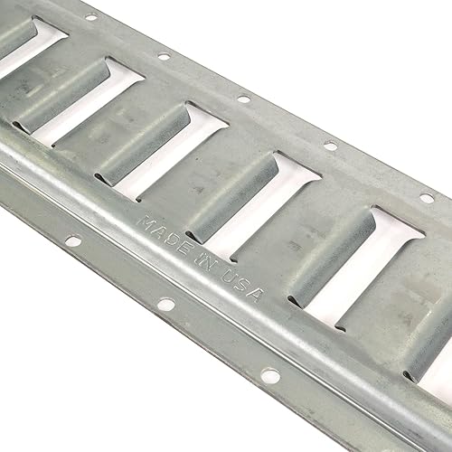US Cargo Control E Track, fabricado en Estados Unidos, riel de acero de calibre 12 de 5 pies galvanizado E riel, rieles horizontales para remolques,