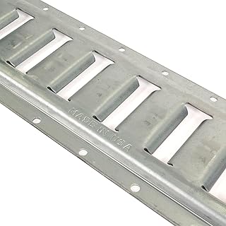 US Cargo Control E Track, Made in USA, 12 Gauge Steel 5 FT Galvanized E Track Rail, Horizontal ETrack Rails for Trailers, Garages, Cargo Vans, 6,000 Pounds Break Strength Per E-Track Slot