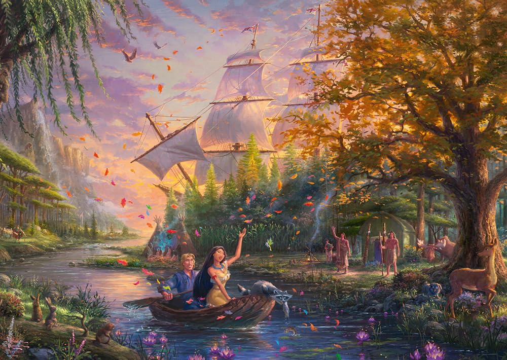 SchmidtThomas Kinkade: Disney Pocahontas (1,000-Piece), Jigsaw Puzzle, Ages 14+, 1+ Players
