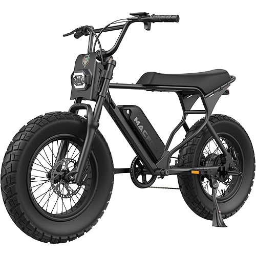 MACFOX X7 Electric Bike for Adults, 750W EBike with Hydraulic Brakes, 48V 13Ah Removable Battery 30 Mile Range, Upgraded 20x5.0 Rear Fat Tire for School/City/Town Commuting (UL2849 & Class-2)