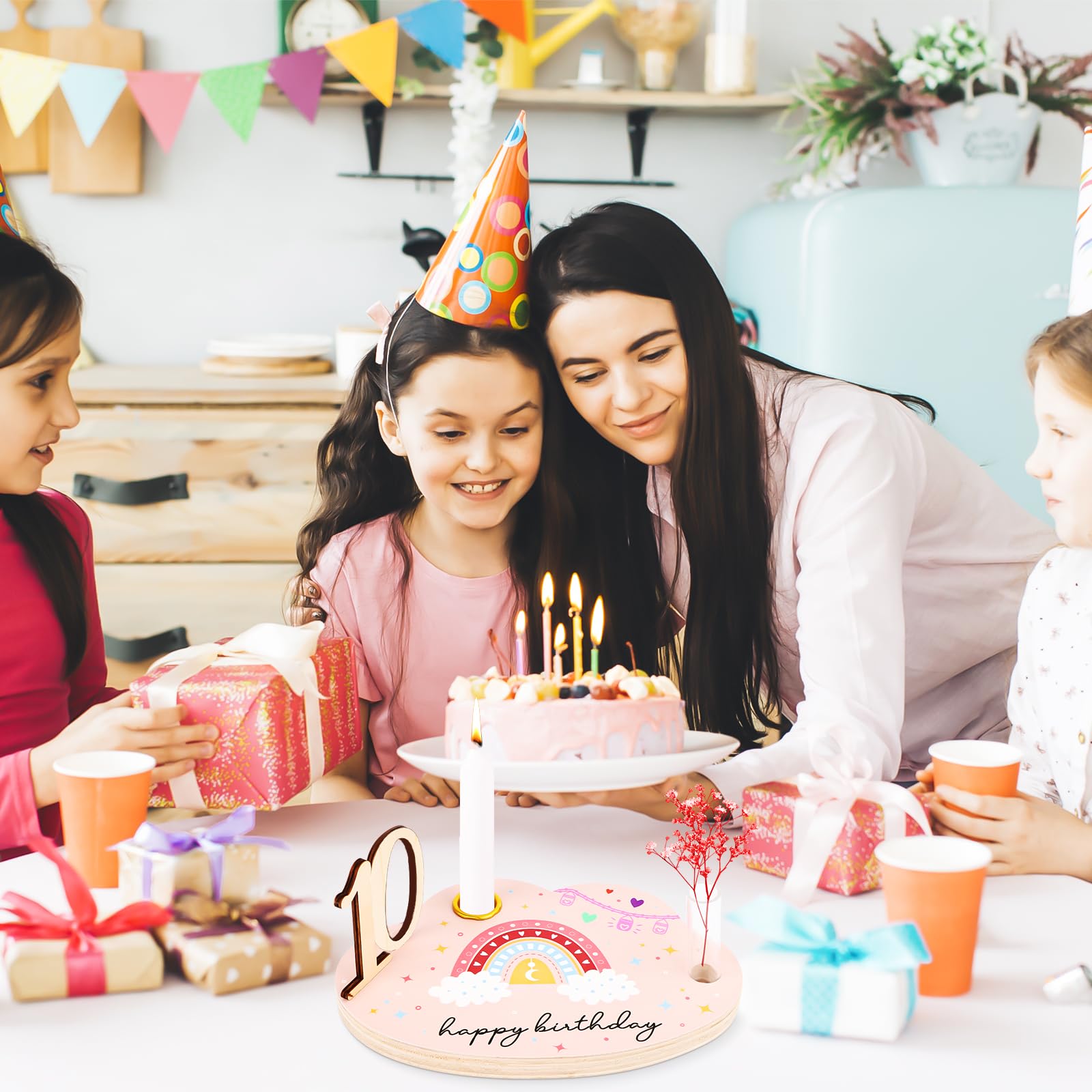 Personalisiertes Holz Geburtstagsteller Set - Mit Zahlen Zum DIY Gestalten