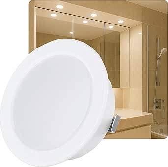 Sweet Led Vlakke Inbouwlamp 12V IP44 Meubelinbouwlamp 3,5W LED 3000K Badkamerlamp Inbouwspot Rond Ultra Platte Mini Vochtige Ruimte Lamp Meubilair Inbouwspot Badkamer Inbouwspots Warm Wit Chroom