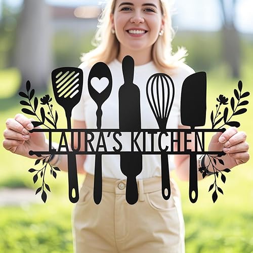 Miniatura 19 de Letreros Personalizados de Cocina para Pared - Letrero de Nombre de Metal Personalizado, Letrero de Cocina Personalizado, Decoración de Pared de 05