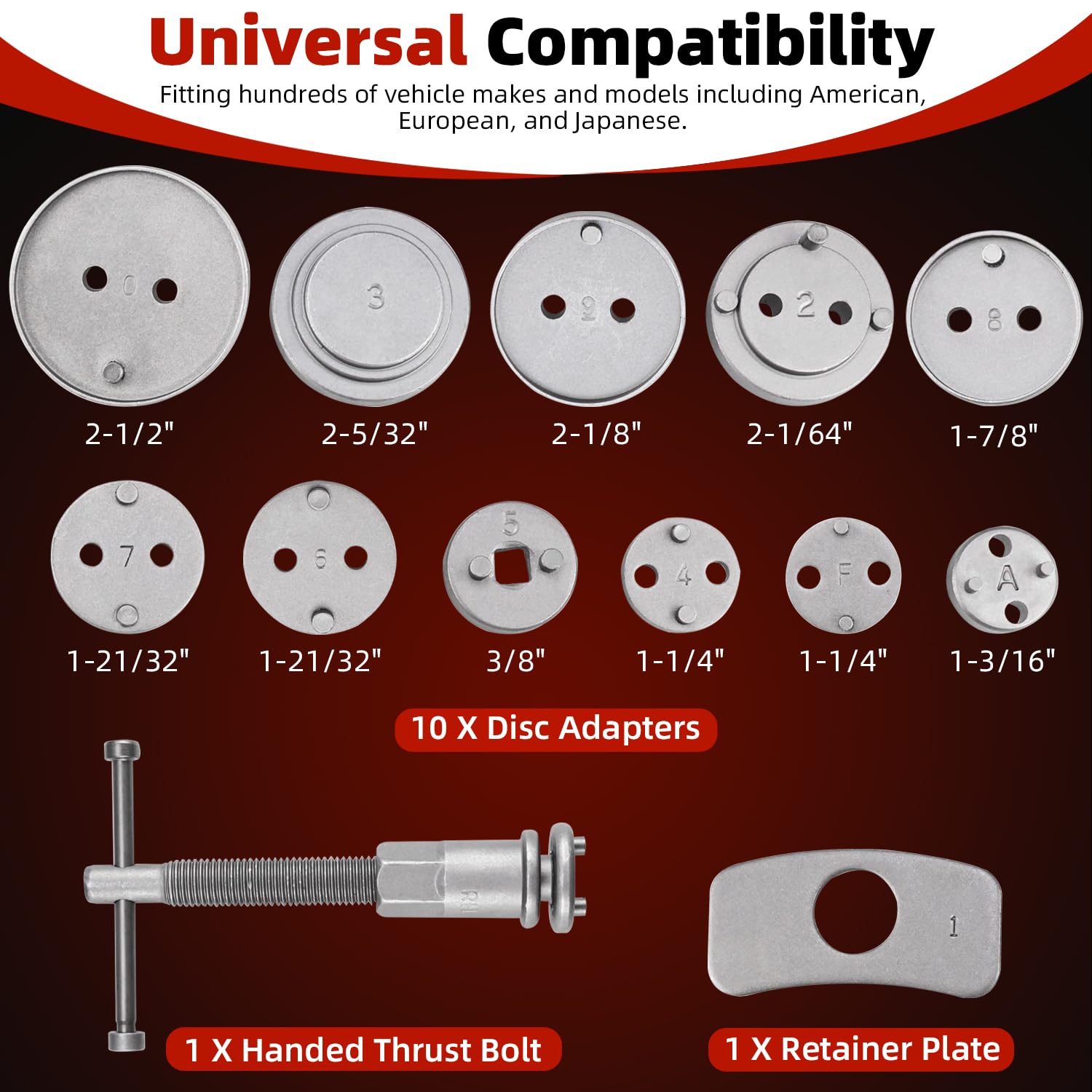 Amazon.com: 8MILELAKE 13pcs Disc Brake Caliper Compressor
