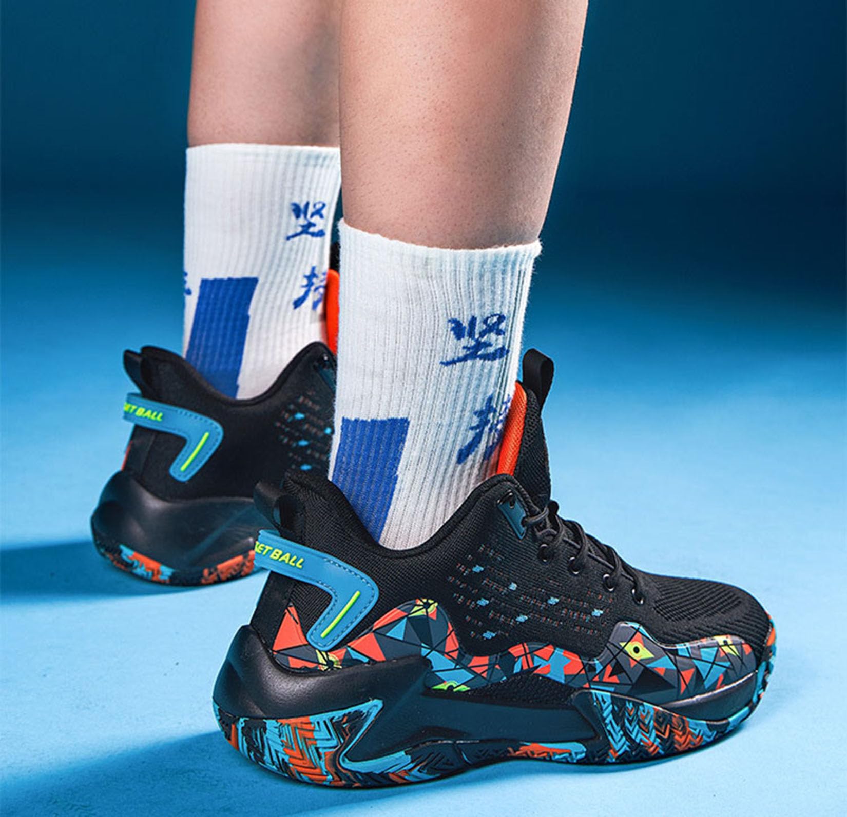Męskie Buty Do Koszykówki Outdoor Buty Sportowe Odporne Na Zużycie Buty Treningowe Chłopięce Buty Do Koszykówki(39 EU, Q2)