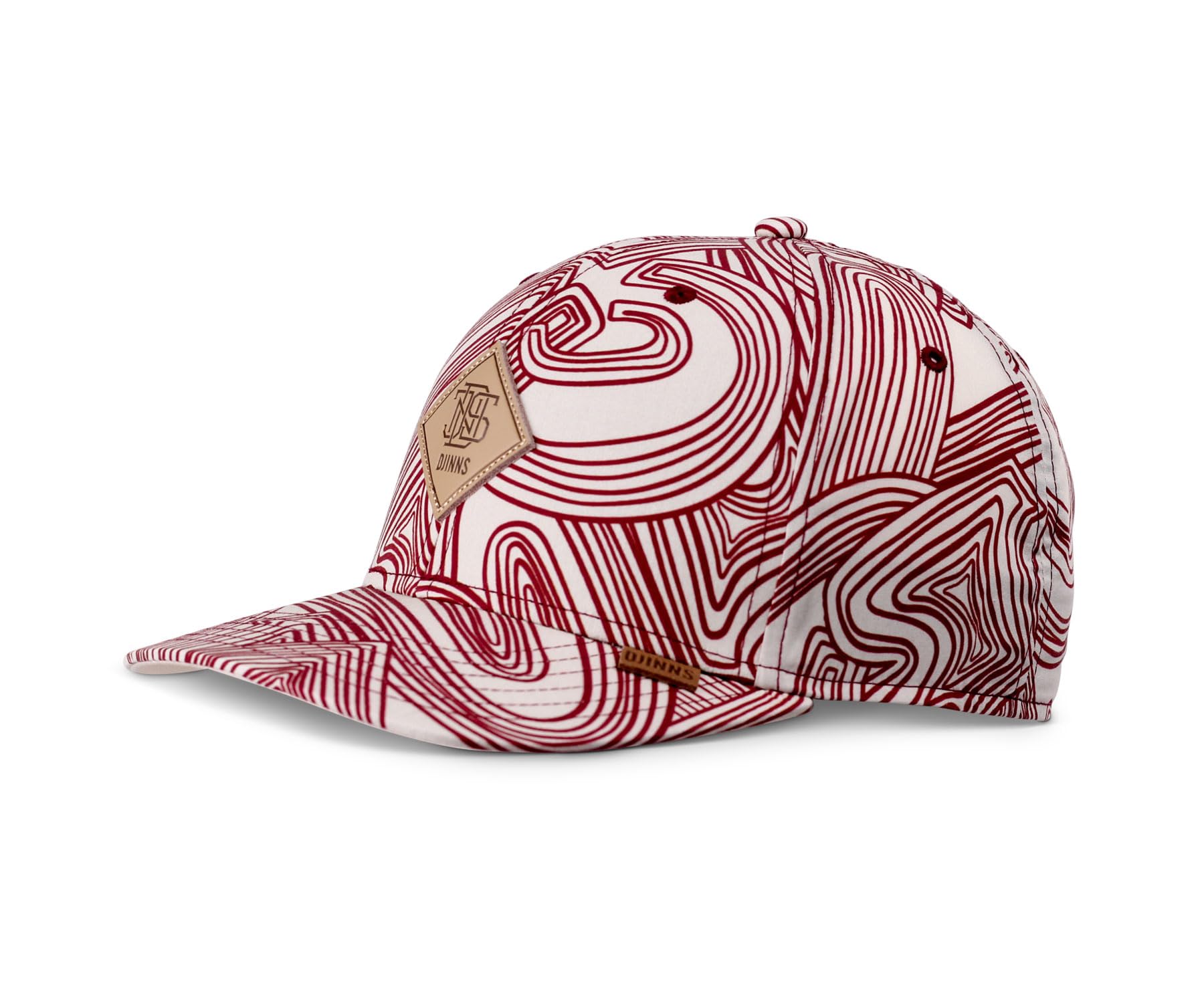 Djinns - MA Pattern - 6 Panel TrueFit Curved Visor Dad Cap Baseball Cap Hat Caps, beige, One Size