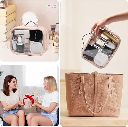 Miniatura 7 de Neceser de viaje, bolsa de maquillaje transparente de doble cara, organizador de cosméticos de maquillaje, bolsa de aseo transparente impermeable