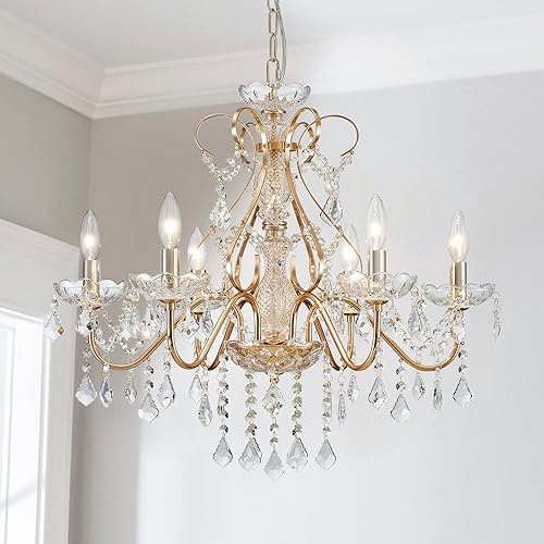 Saint Mossi 6 Light Crystal Chandelier Light Fixture Modern Chandelier