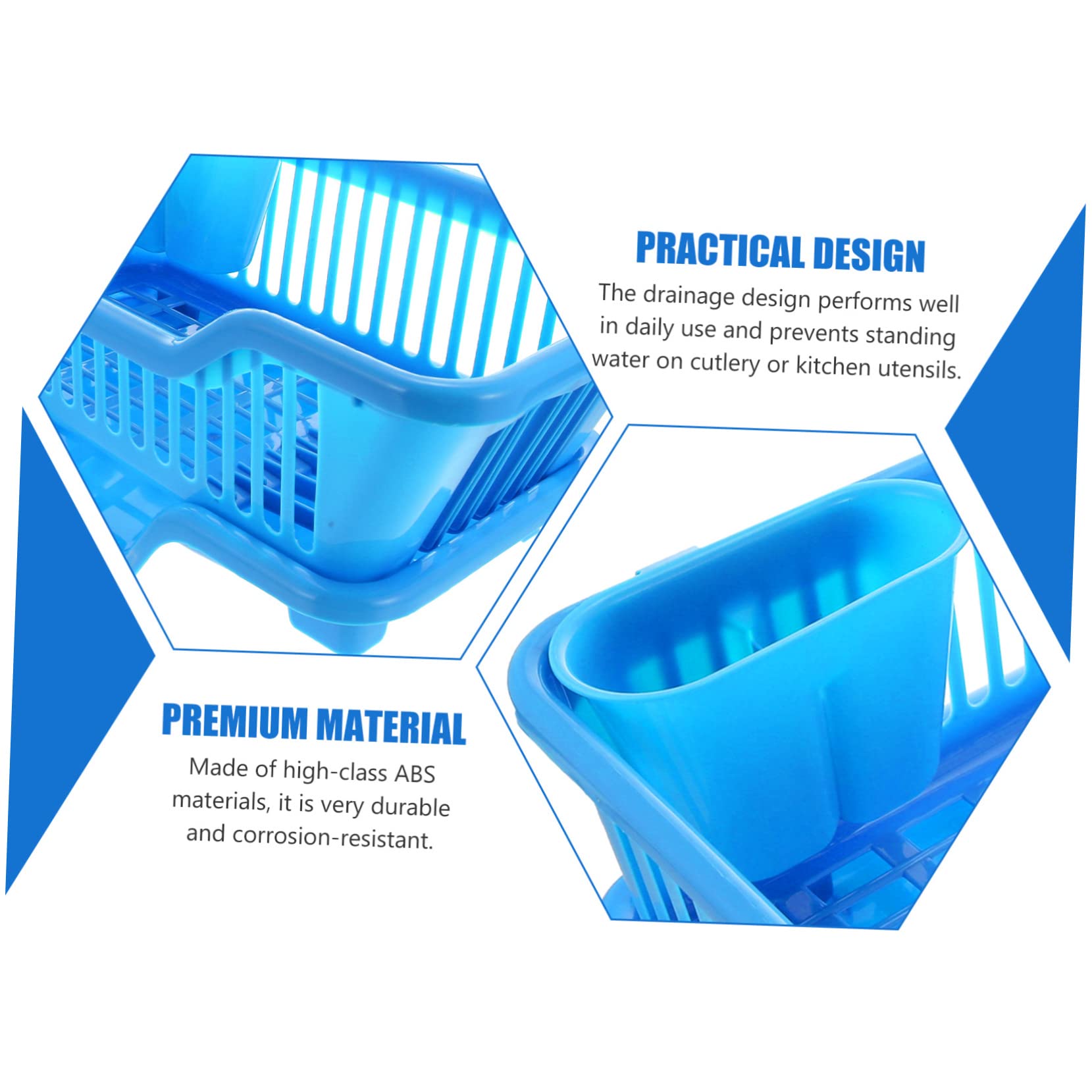 Alipis 1 Set mensola della cucina scolapiatti con vaschetta raccogligocce scolapiatti da cucina scaffale espositivo scaffali di stoccaggio scolapiatti per uso domestico fornitura cucina