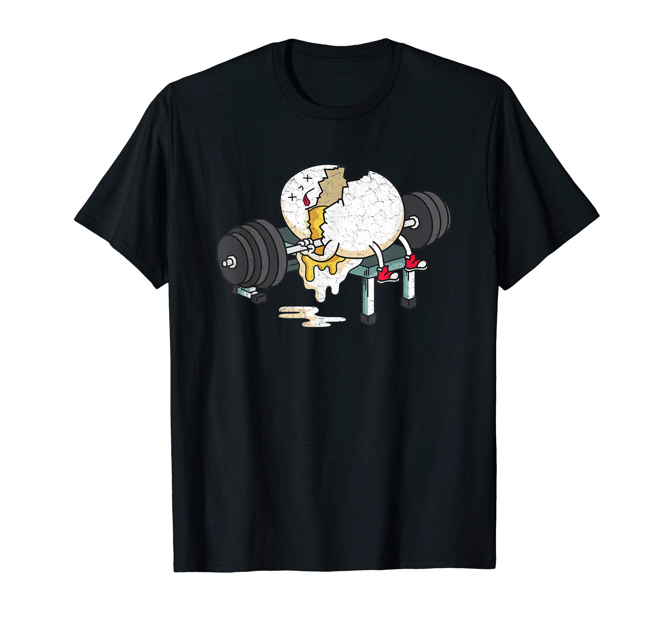 Gym Lover Weight Lifting Workout Fitness GiftsFunny Smashed Egg Fitness Gym Barbells Lifting Workout T-Shirt
