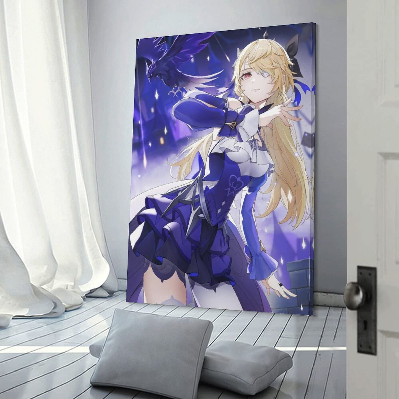 Amazon.co.jp: 原神 フィッシュル イラストポスターキャンバスポスター