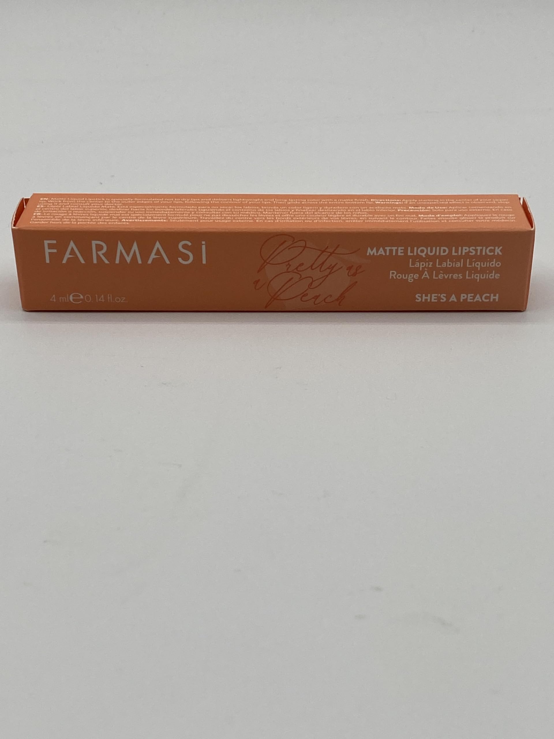 FARMASi Liquid Matte Lipstick She's a Peach, 4ml/0.14flOz - Long-Lasting, Highly Pigmented, and Comfortable Wear - Smooth Application and Vibrant