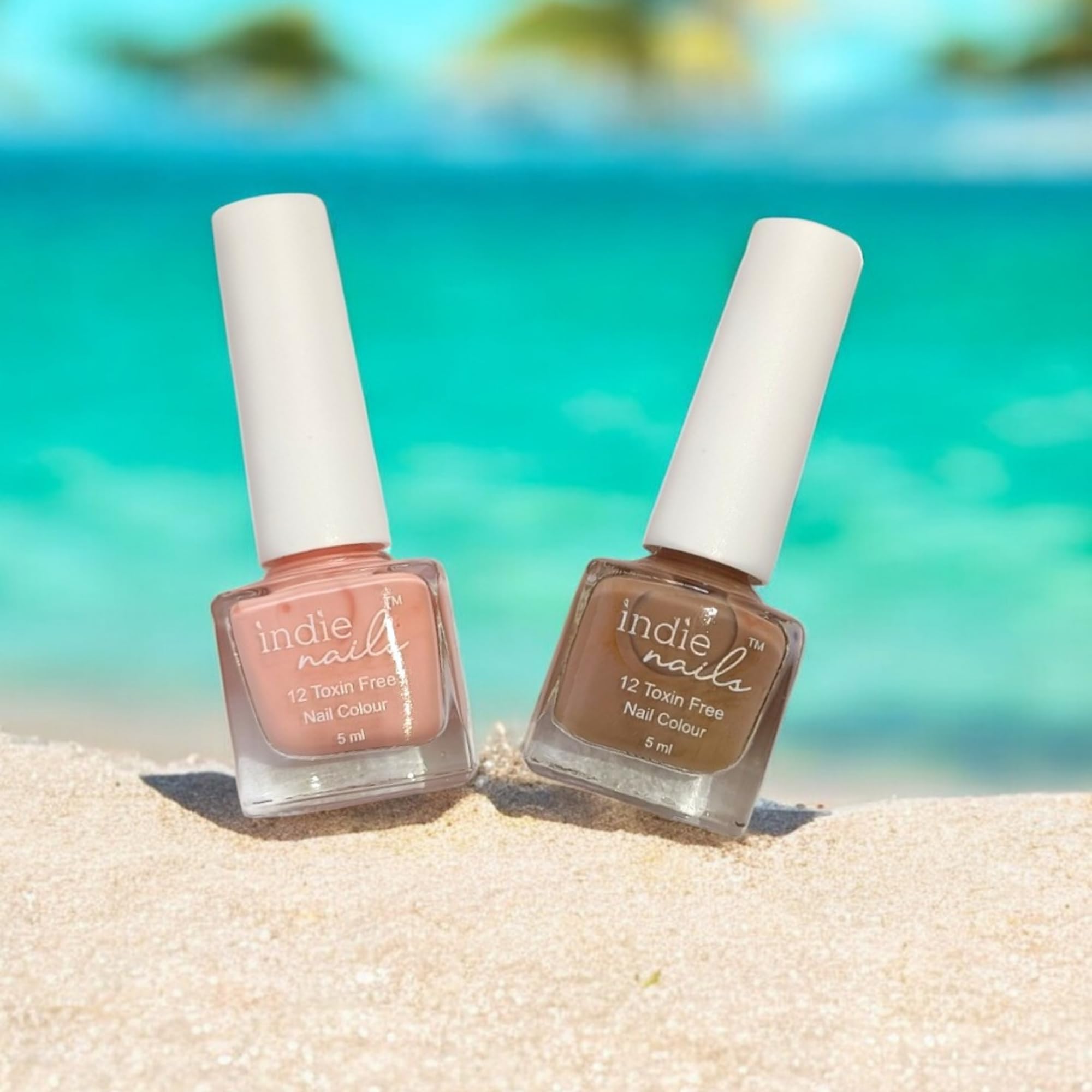 Indie Nails Nail Polish Set for Women | Long-Lasting, High Shine Nail Paint Combo | Vegan & Cruelty-Free | 3 Bright Vibrant Shades | Quick Dry Nail Polish Set (Caramel Peach, Pack of 2)-image-10