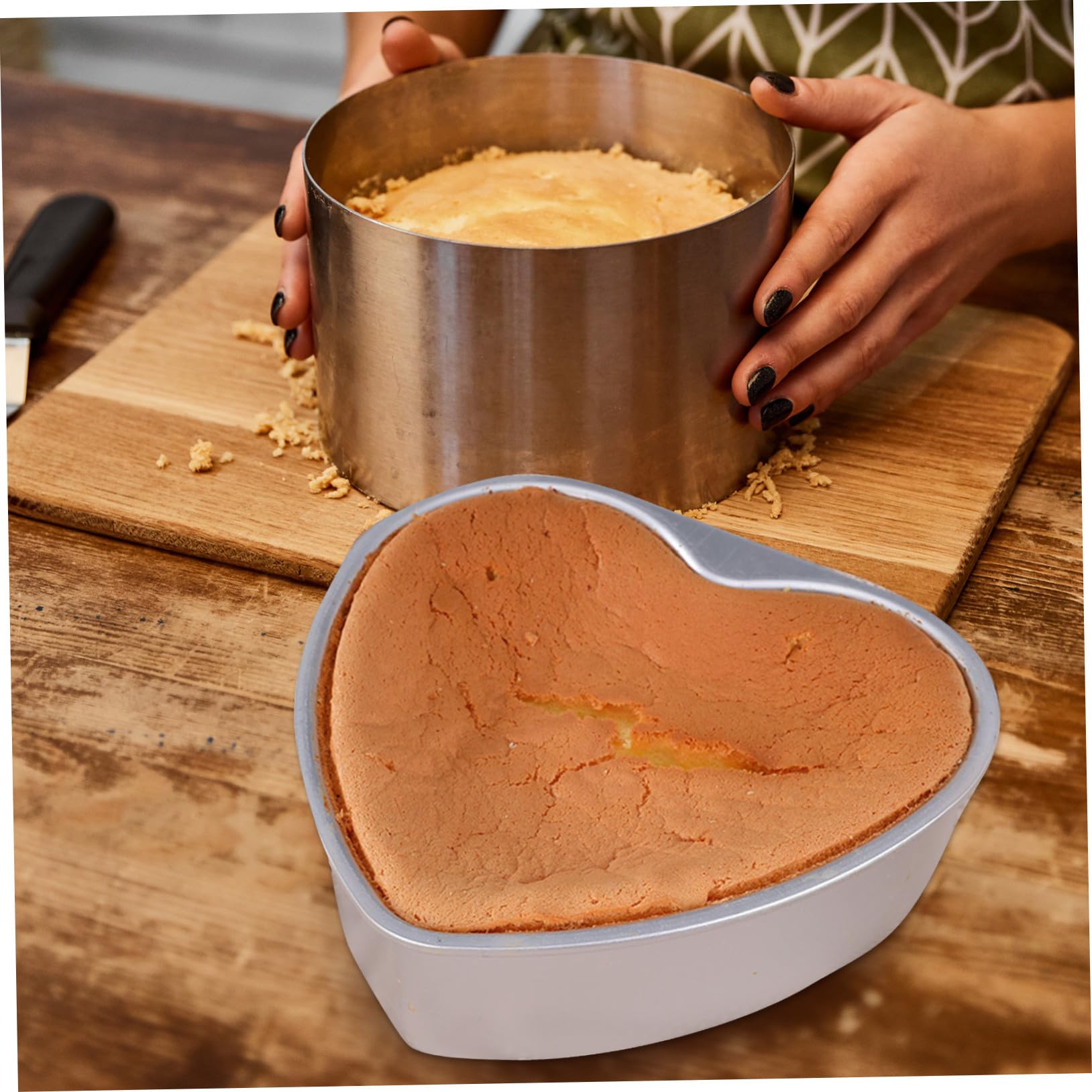 VILLCASE Moule à Gâteau Forme Cœur Ustensile Cuisine Moule Cœur Gâteau de Pâtisserie