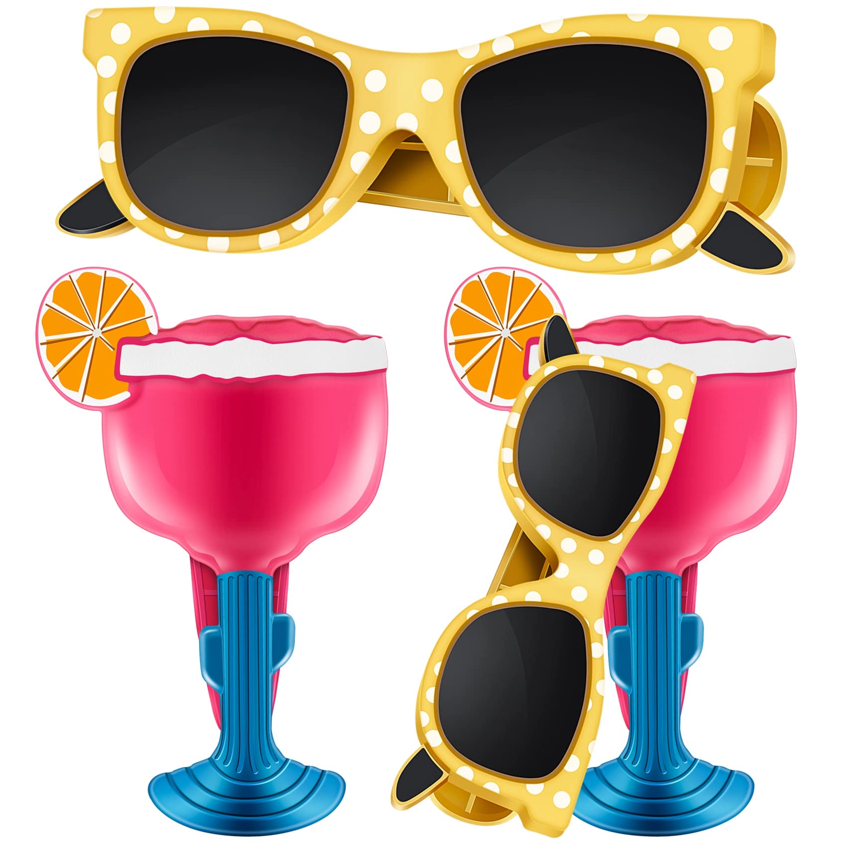 BGFAVCV Beach Towel Windproof Clips for Beach Chairs Patio and Pool Accessories Cartoon Cocktail Glasses Towel Clips for Home