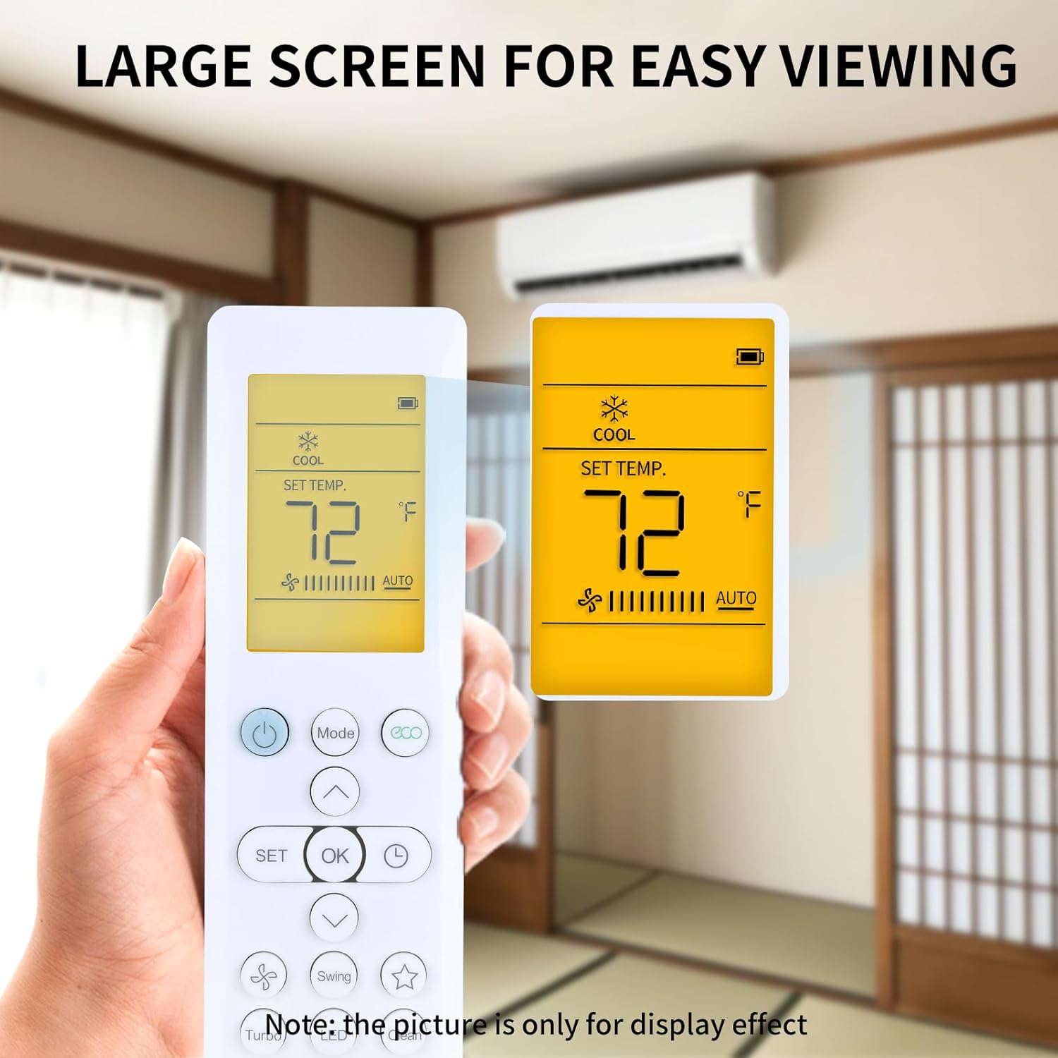 RETROSUN Replacement Remote Control for Senville LETO Series Mini Split Air Conditioner SENL-09CD-16 SENL-09CD/220/X SENL-12CD/220/X SENL-18CD-16 SENL-09CD/220/X SENL-12CD-16 SENL-24CD-16 SENL-30CD/X