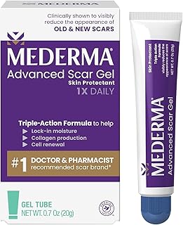 OzmQMG Advanced Scar Gel Reduces the Appearance of Old & New Scars, 0.7 oz (2 Pack)