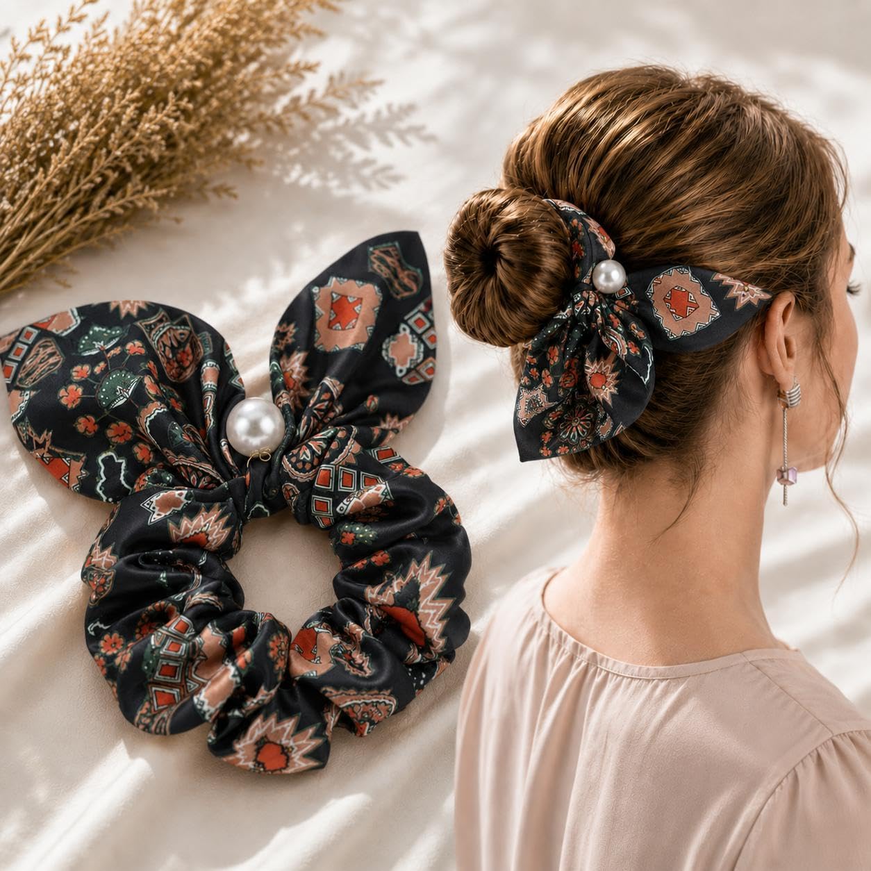 Women's Wide Elastic Headband, Soft Fabric Hair Band for Everyday Styling, Casual Outfits and Keeping Hair Back