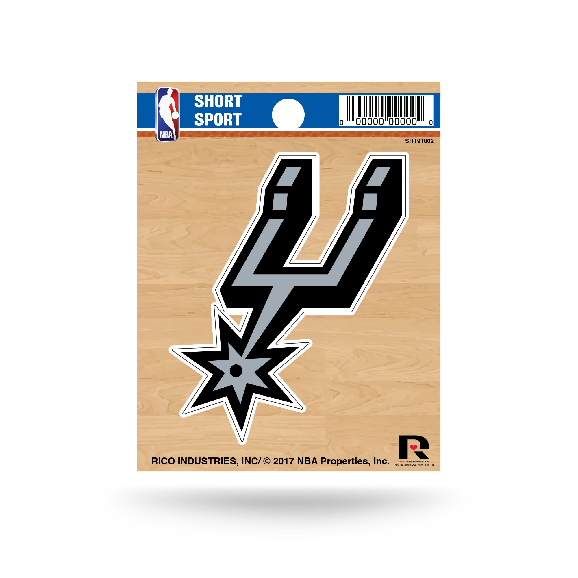 NBA Rico Industries Die Cut Team Logo Short Sport Sticker, San Antonio Spurs