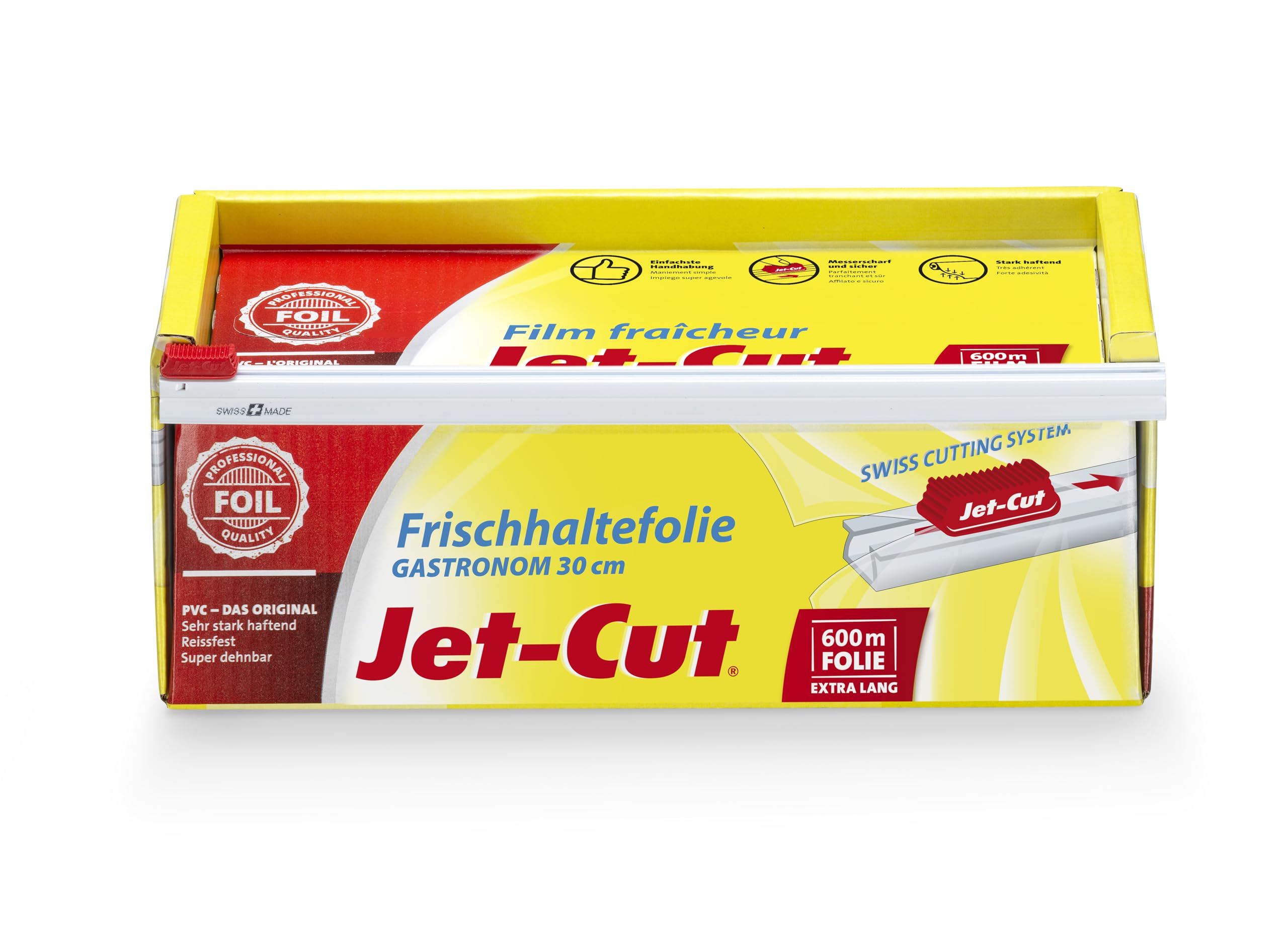 Film de plástico para cortar Jet-Cut 30cm x 600m PVC transparente hostelería