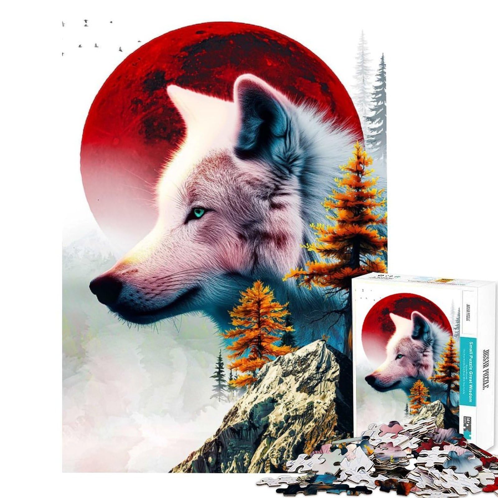 Jigsaw Puzzle 1000 Piece for Adults The Alpha Wolf Adult Puzzles Brain Teaser Game Improve Memory for Birthday, Chrismas (Size 75x50cm)