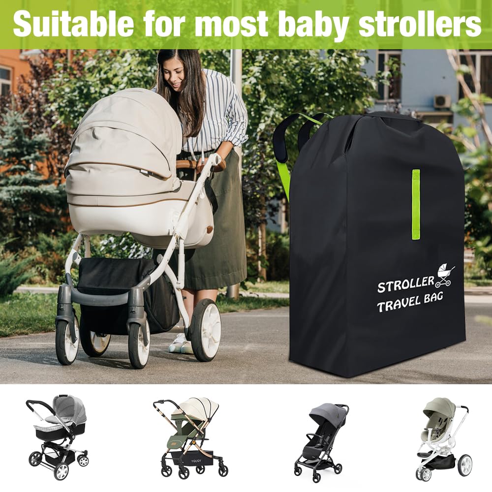 Sac de voyage pour landau poussette, grand sac portable pour avion, 120 x 63 x 43 cm, sangle réglable, housse de poussette, chèque pour rangement
