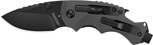 Miniatura 10 de Kershaw Select Fire (1920) navaja multifunción con hoja de acero inoxidable 8Cr13MoV de 3.4 pulgadas, mango de nailon relleno de vidrio negro,