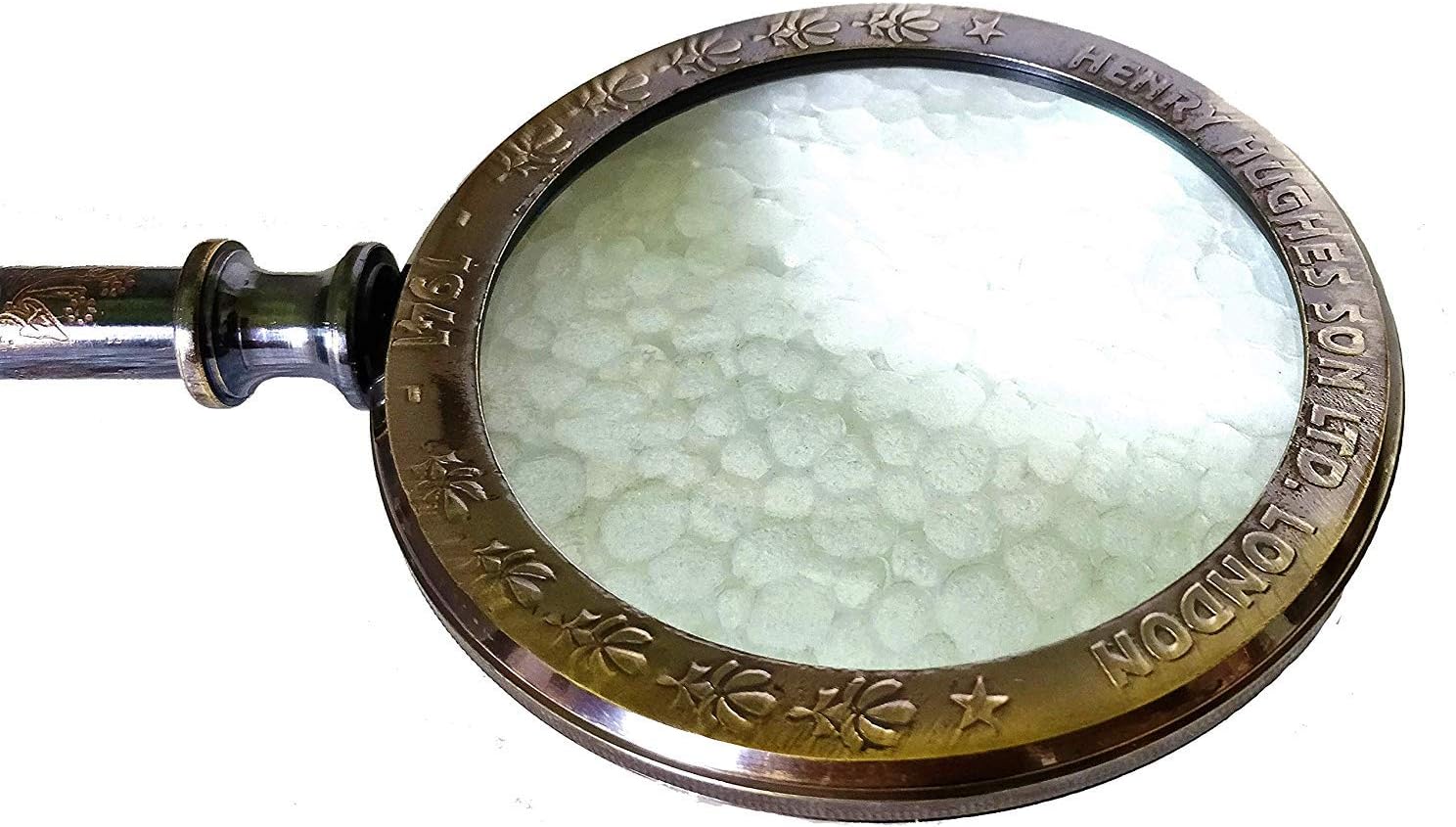 Henry London Leather Case Brass Marine Handheld Magnifying Glass Astrologers Nautical Instrument - Xmas Gallery Gifts ( Multicolored )