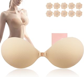 Sticky Adhesive Bra Push Up Strapless Sticky Invisible Lift Backless Bra for Women