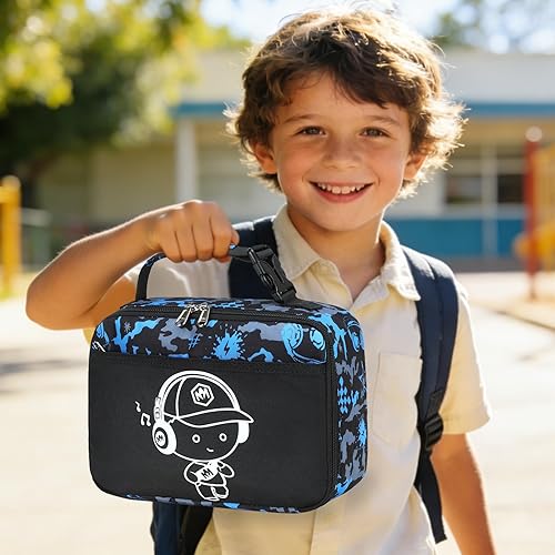 Miniatura 2 de Bluboon Lonchera para niños y niñas, para la escuela, niñas, niños, bolsas de almuerzo aisladas, reutilizable, para mujeres, trabajo, viajes, pinic