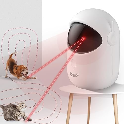 Juguetes para gatos de interior, juguete puntero láser para gatos, juguete automático recargable para gatos con temporizador y modos de velocidad,