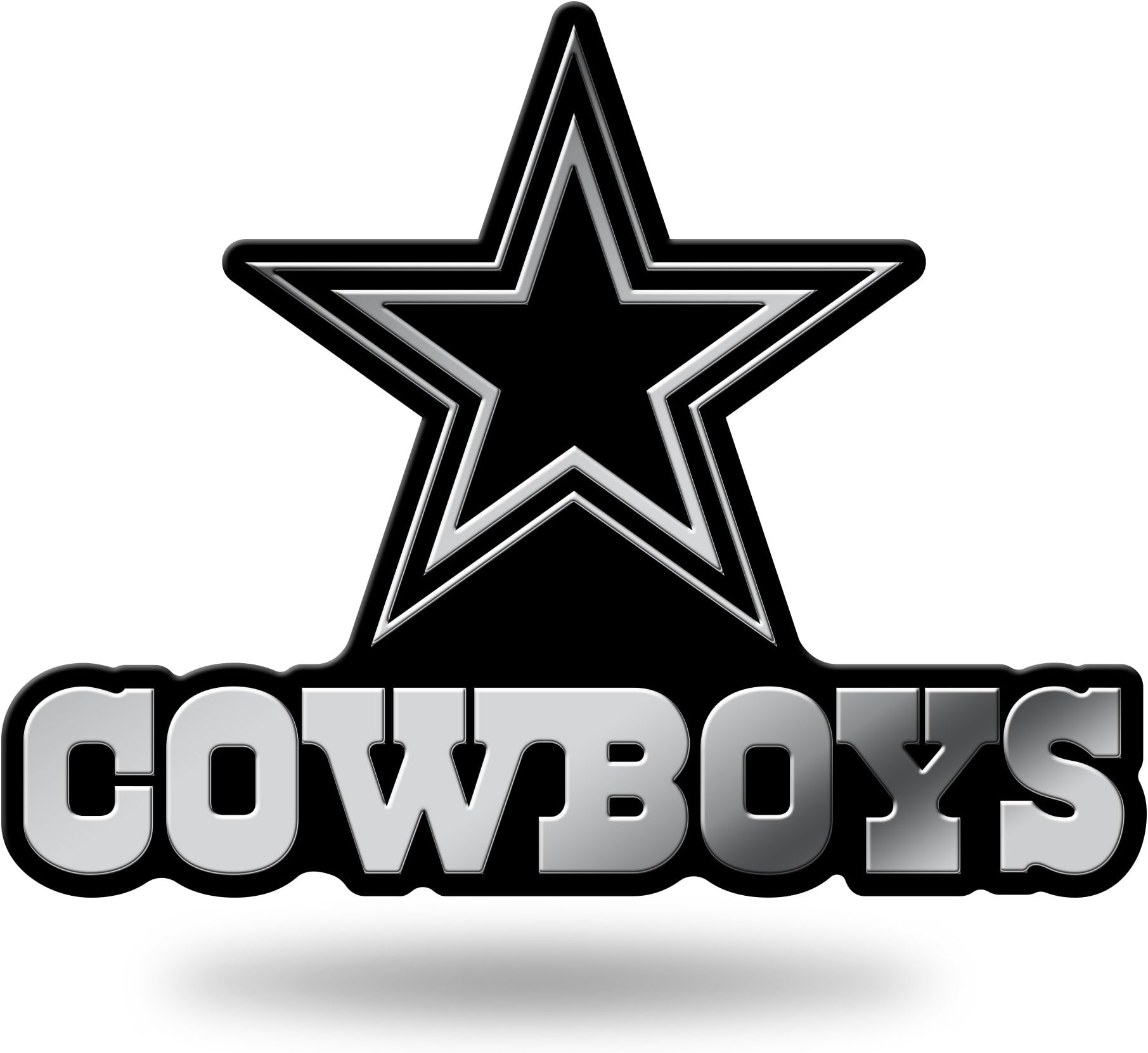 NFL 成形 オートエンブレム 3.75" x 2.5" シルバー