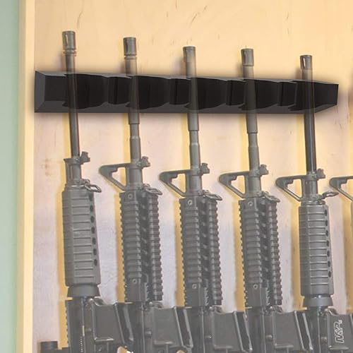 Estante de barril de rifle de espuma duradero para armario de pistola apilable, colgador universal para pistola con tira magnética y tornillos,