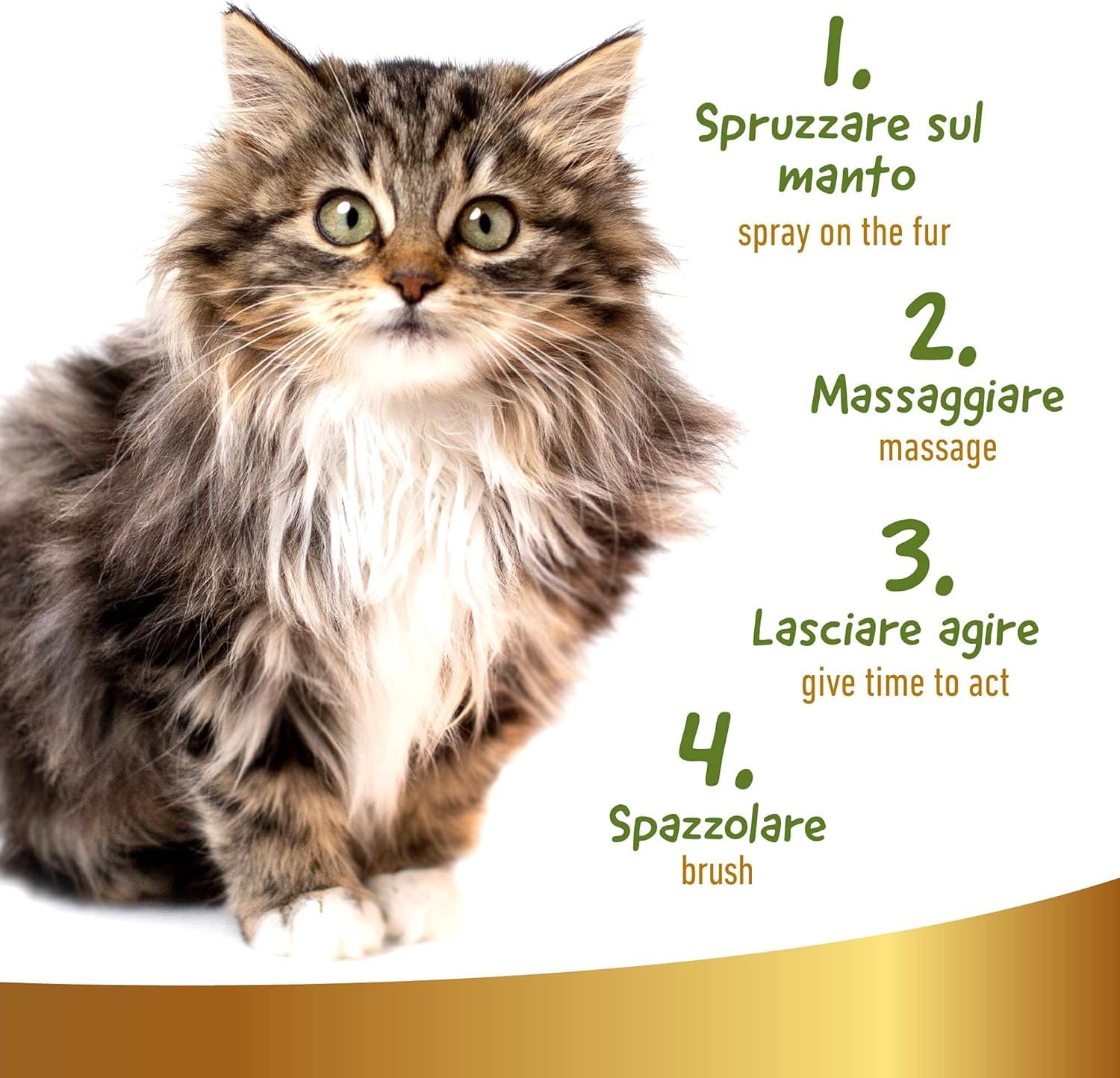 Linea 101, Spray Sciogli Nodi per Gatti Naturale, 250ml, Districante per Manto Morbido e Lucido, Deodorante Profumato senza Risciacquo, Adatto a Tutti i Tipi di Pelo, Cruelty Free Made in Italy
