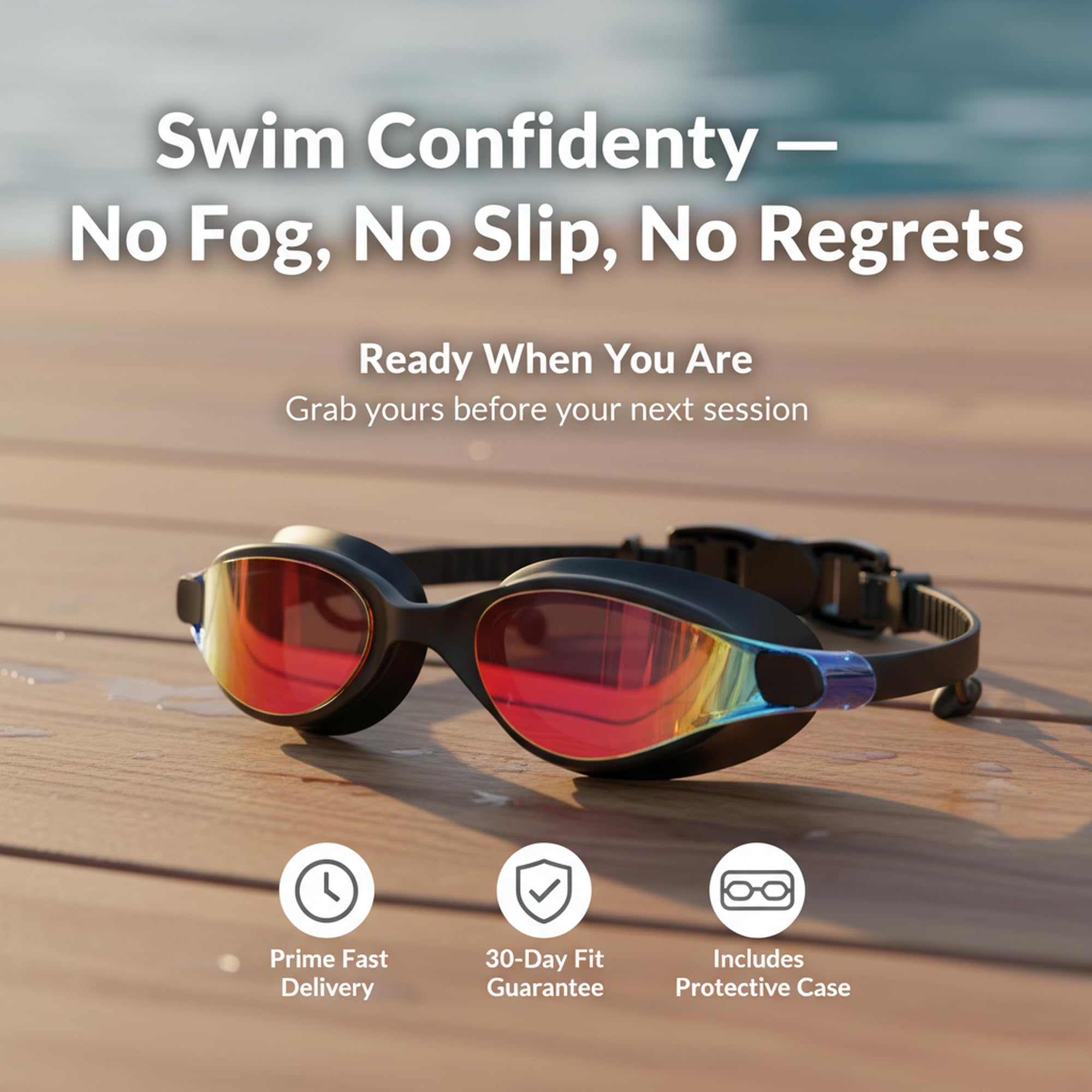 Seaflar Antivaho Gafas De NatacióN General | Profesional Lentes Galvanizados, ProteccióN UV, 3D Sello De Silicona | Impermeable Gafas Piscina Adultos & Adolescentes — view 5