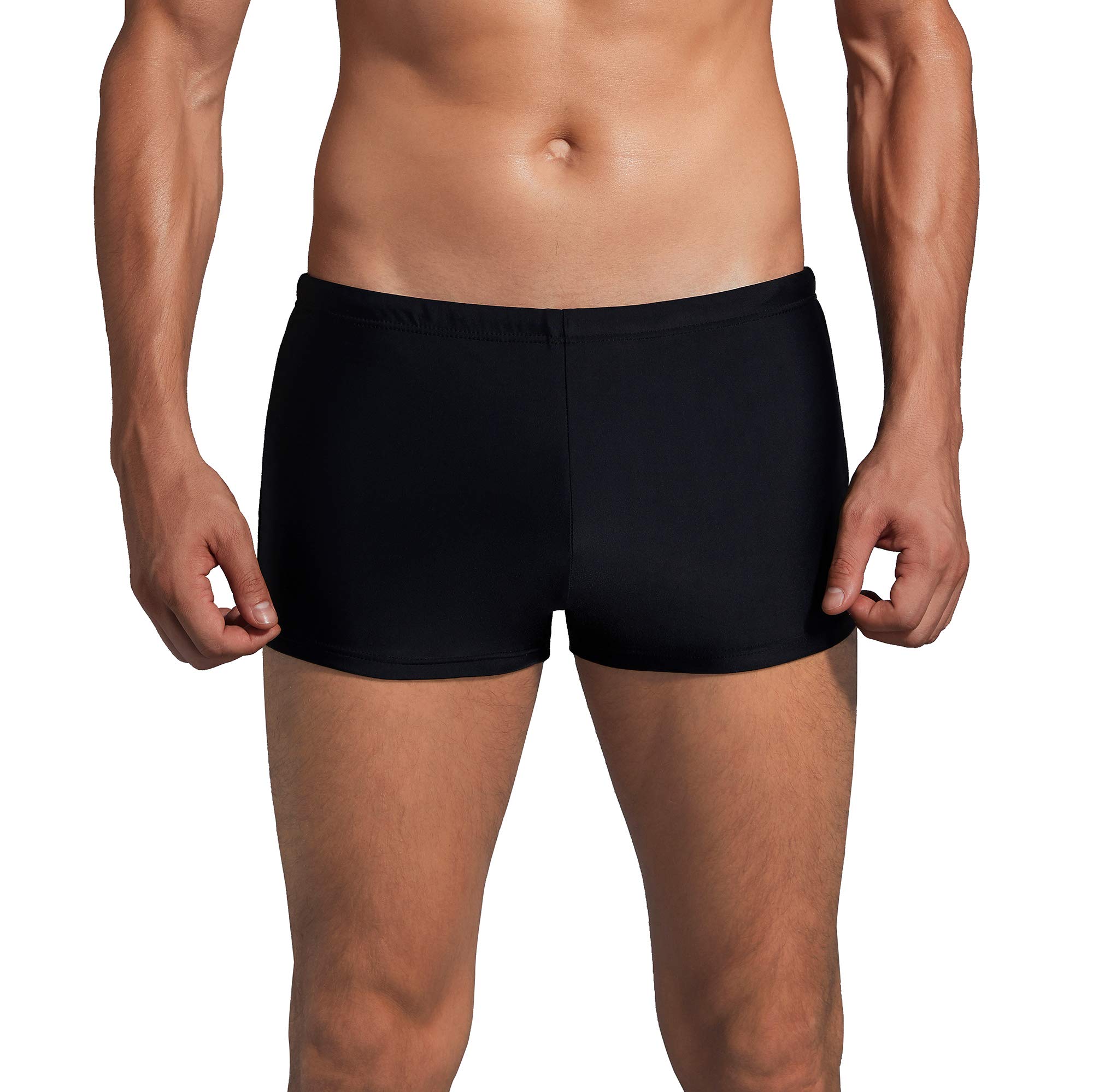 leshang Mens Square Leg Shorts Swimming Trunk Sports Boxers Males Surf Swimsuits Quick Drying Swimwear-picture-53