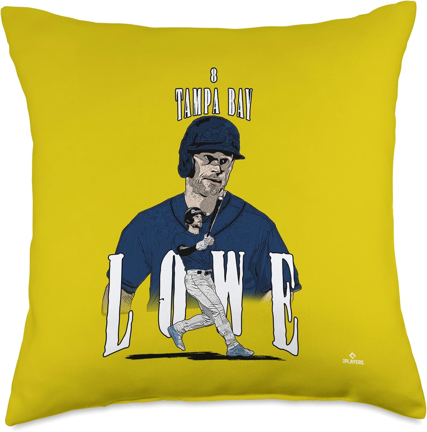 Brandon Lowe | Tampa Bay Baseball Players | MLBBLE3002 Throw Pillow