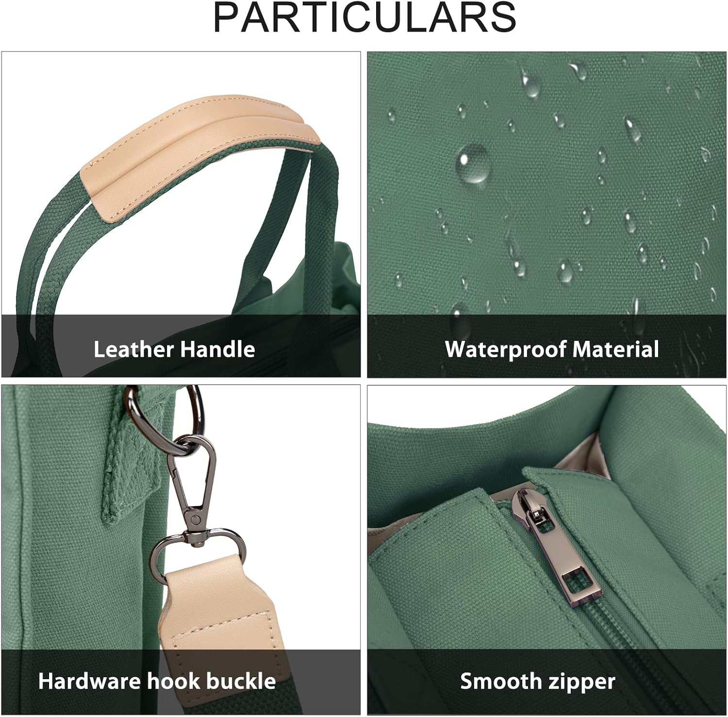 GASSDA Canvas Tote Bag for Women Crossbody Work Purse with Pockets Top Handle Handbag Satchel Bags for Travel Nurse Teacher image 5