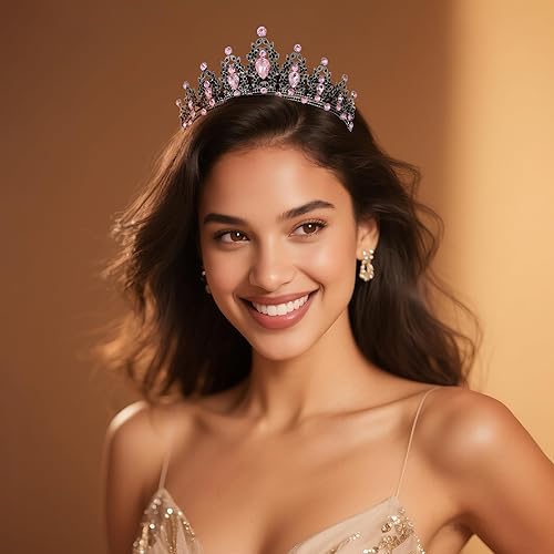 Miniatura 204 de Kamirola - Corona de reina y tiaras corona de princesa para mujeres y niñas, diademas de cristal para novia, princesa para bodas y fiestas (01)