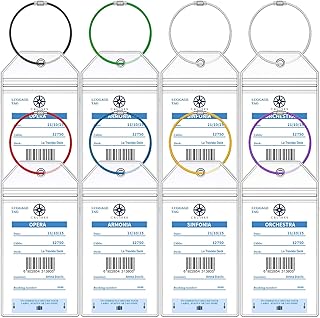 MSC Cruise Luggage Tag Holders, Waterpoof MSC Cruise Luggage Tag Holder Fits for MSC & Carnival Cruise Line Ship Tags, Cruise Essentials Must Haves 2025-2026 (8 Pcs with 7 Colors)