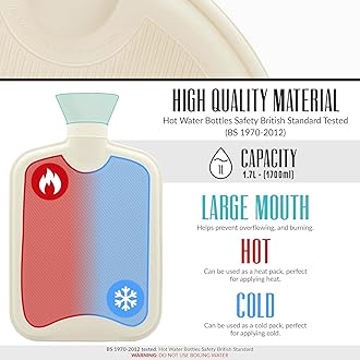 Disney Stitch Hot Water Bottle, Hot Water Bag with Soft Cover Hand Feet Warmer for Period Pain Neck Shoulder Muscle Joint Pain Relief, Stitch Gifts (Minnie_1700 ML)