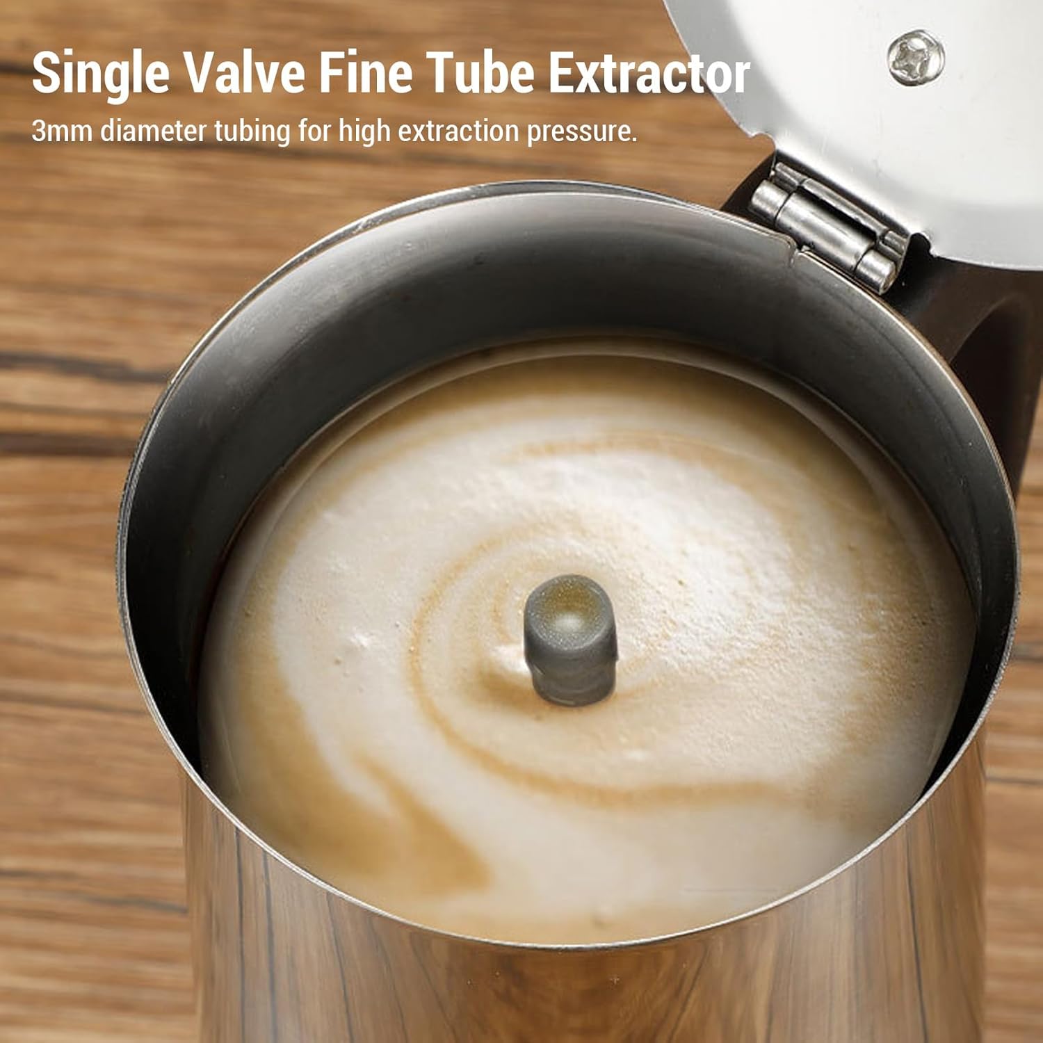 Mixpressos 304 Stainless Steel Stovetop Coffee Percolator, Percolator Coffee Pot Stainless Steel Camping Makers, Stovetop Pot for Brewing Heating Water Milk, Multifunctional (300ML)