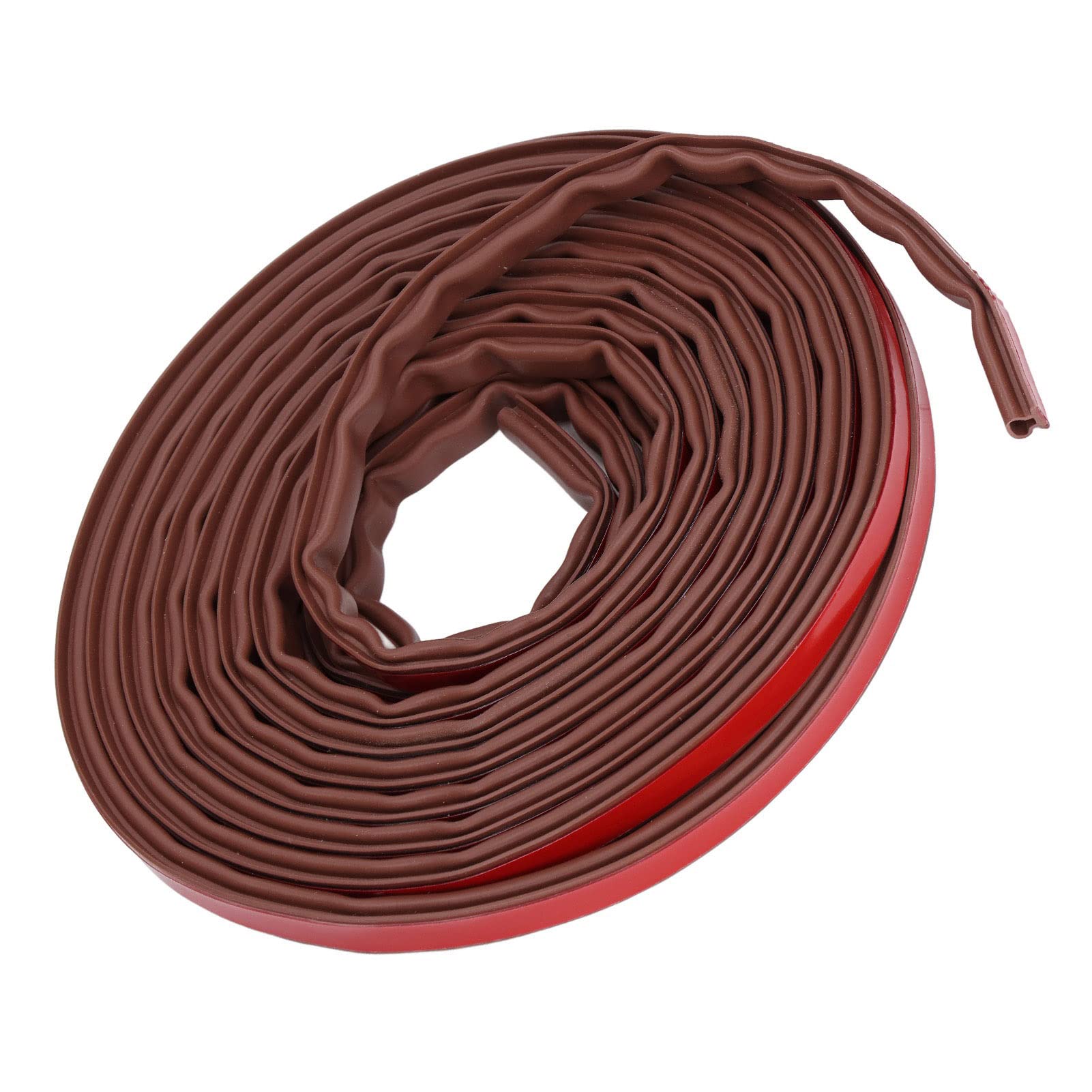 Ejoyous Striscia di Tenuta per Porta da 6 M Striscia di Tenuta in Gomma Siliconica di Autoadesiva da 10 Mm per Finestra per Ufficio Domestico Marrone Blocca il Rumore del e la Polvere per Porte