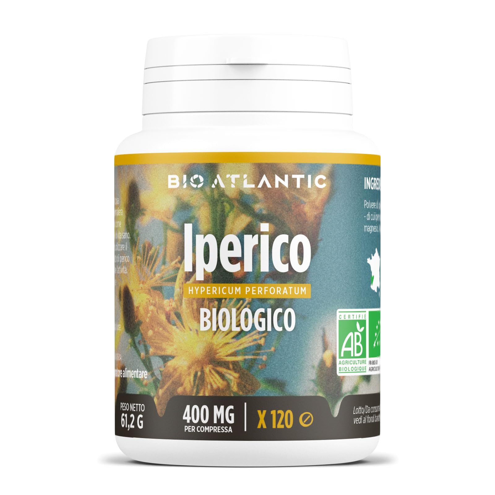 Iperico Bio 400Mg Integratore Alimentare (Erba Di San Giovanni) 120 Compresse
