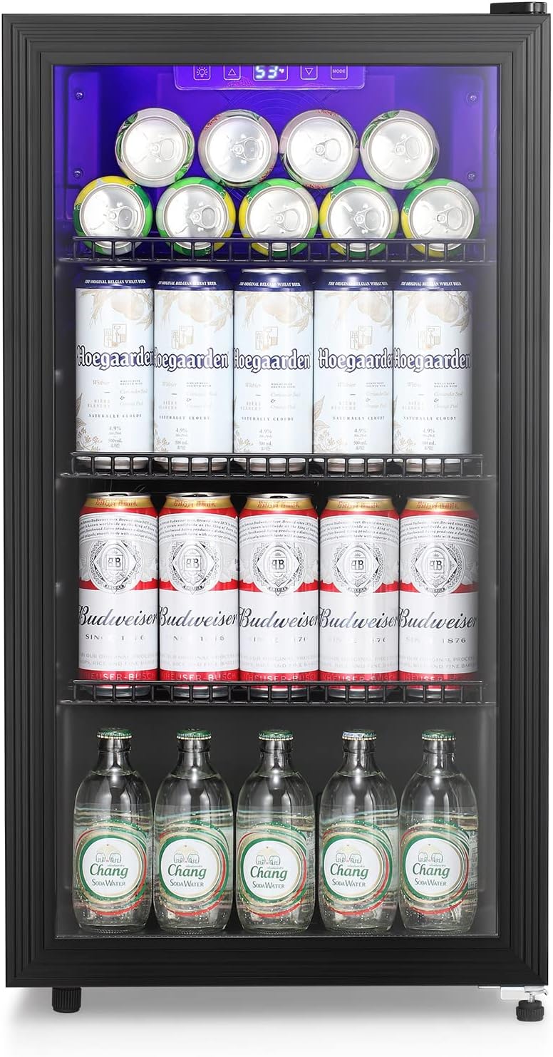 Kndko Beverage Refrigerator Cooler Mini Fridge Soda or