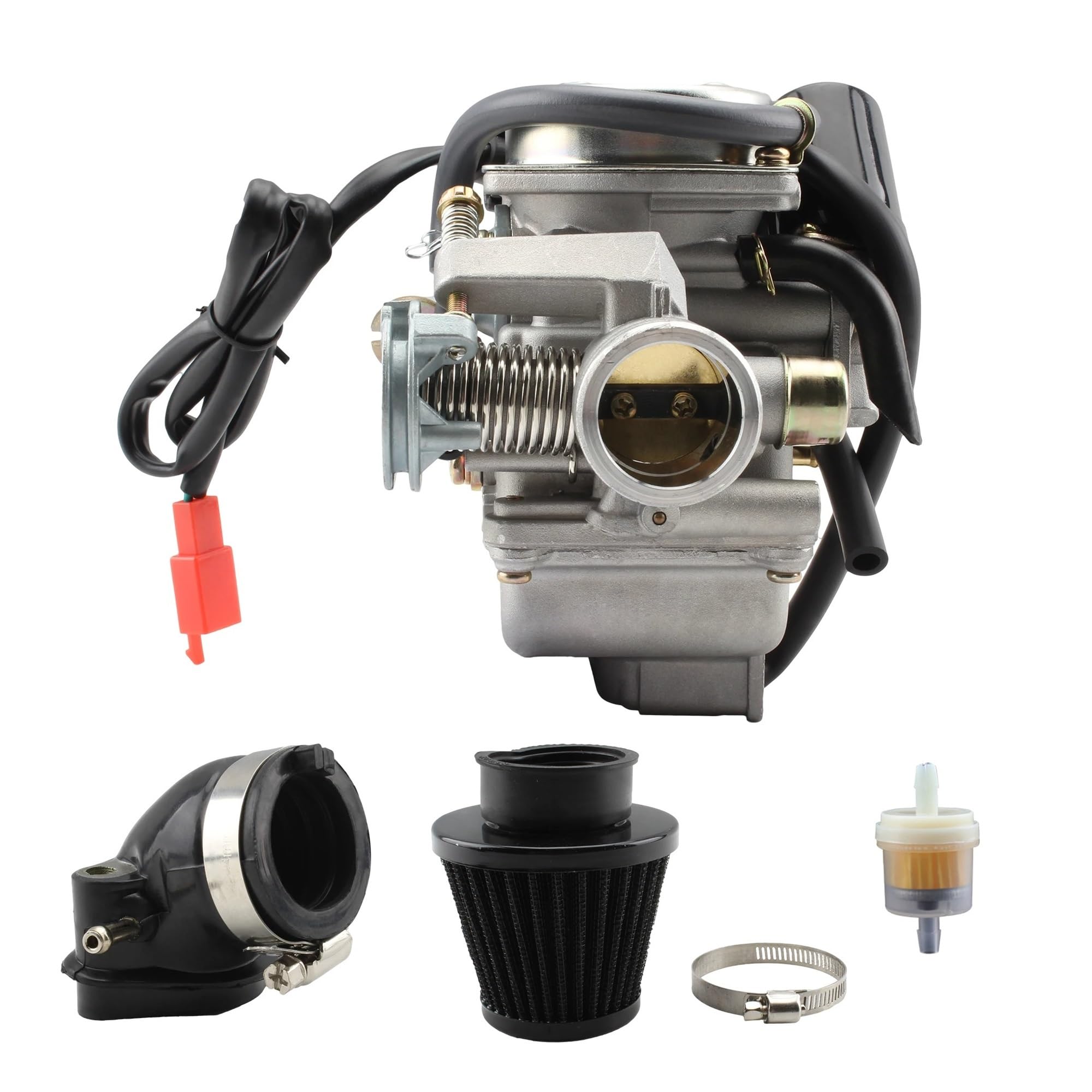 Motosierra Carburador Carburador Para Motocicleta GY6 PD24J Con Filtro De Aire Tubo Entrada 125cc 150cc Para 152QMI 152QMJ 157QMI 157QMJ Accesorios Motor(Carburetor Kit 1)
