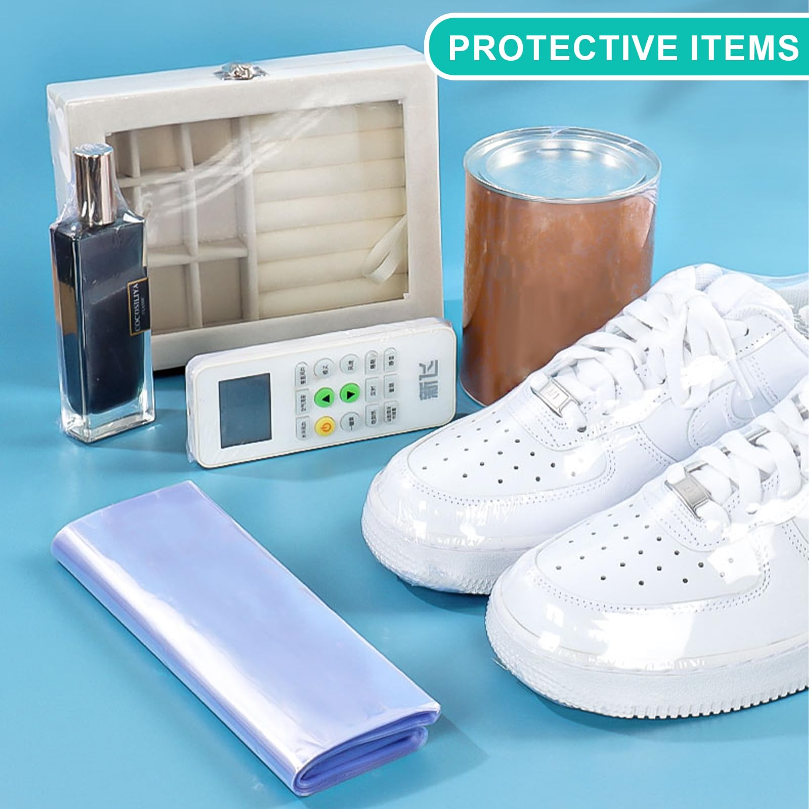 100 Pièces Film Thermorétractable Sacs D'emballage Thermorétractable 28 x 40cm Film Rétractable en PVC Film Thermorétractable Transparent Sacs Thermorétractables Imperméables pour Cadeaux