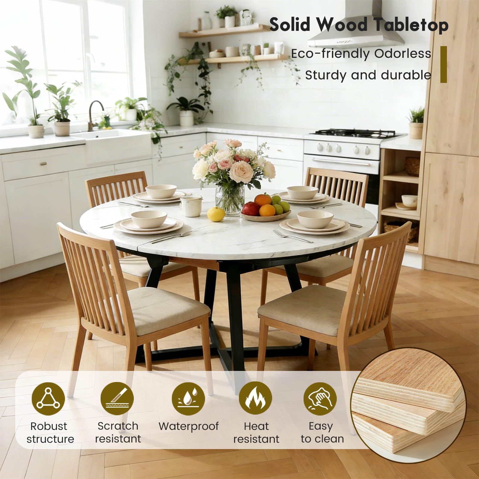 Amazon.com: Round Folding Table Top Extender 48/55/59/63/71/79